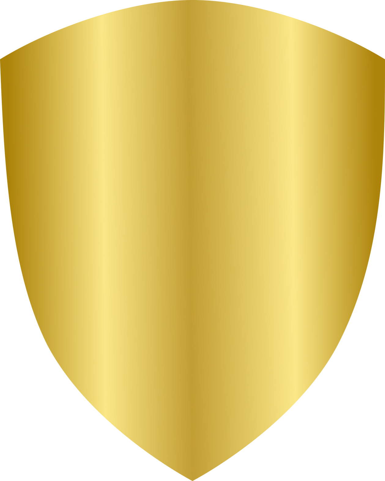 Blank Golden Shield. Gold Shield Icon